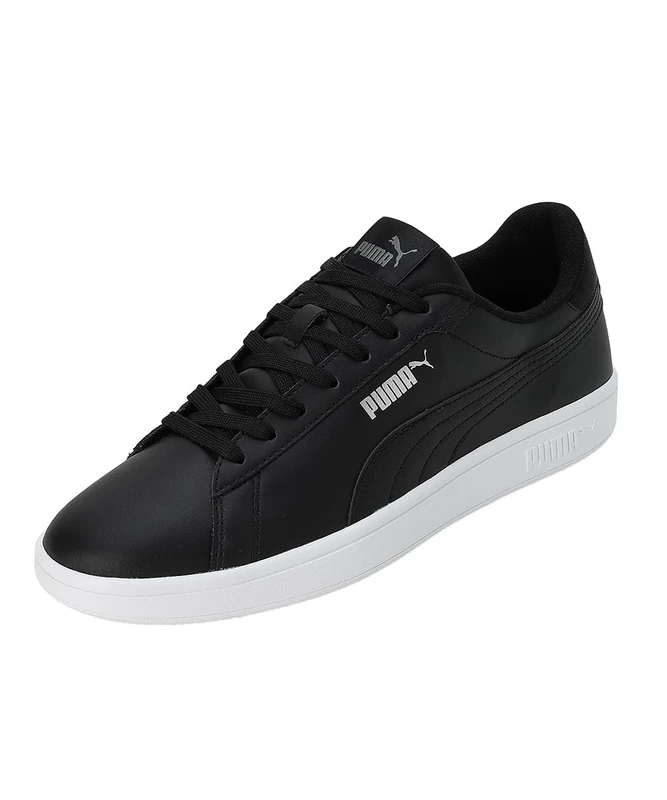 PUMA Unisex Adults Puma Smash 3.0 L Sneakers, Black-White, 6 UK
