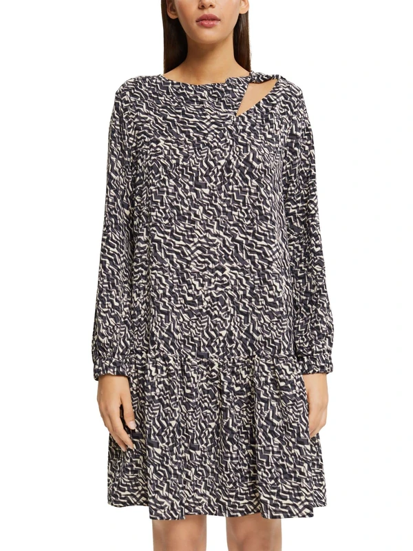 ESPRIT Women's 102EE1E325 Dress, 013/Anthracite 4, 32