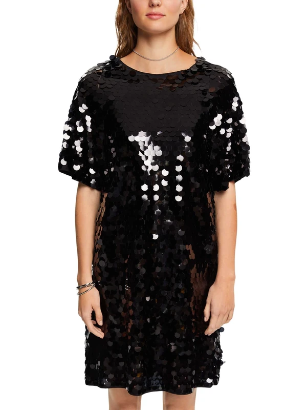 ESPRIT Women's 122ee1e311 Dress, 001/Black, 10
