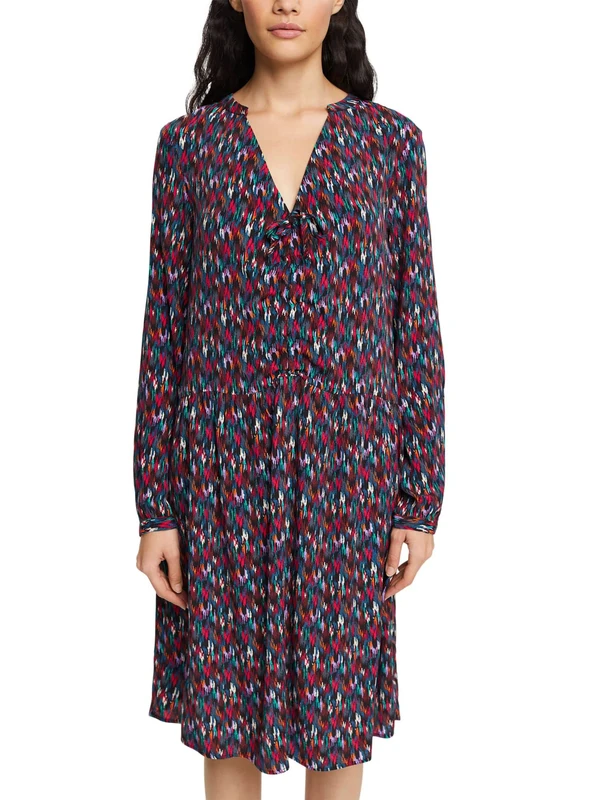 ESPRIT Women's 112EE1E309 Dress, 003/BLACK 3, 42