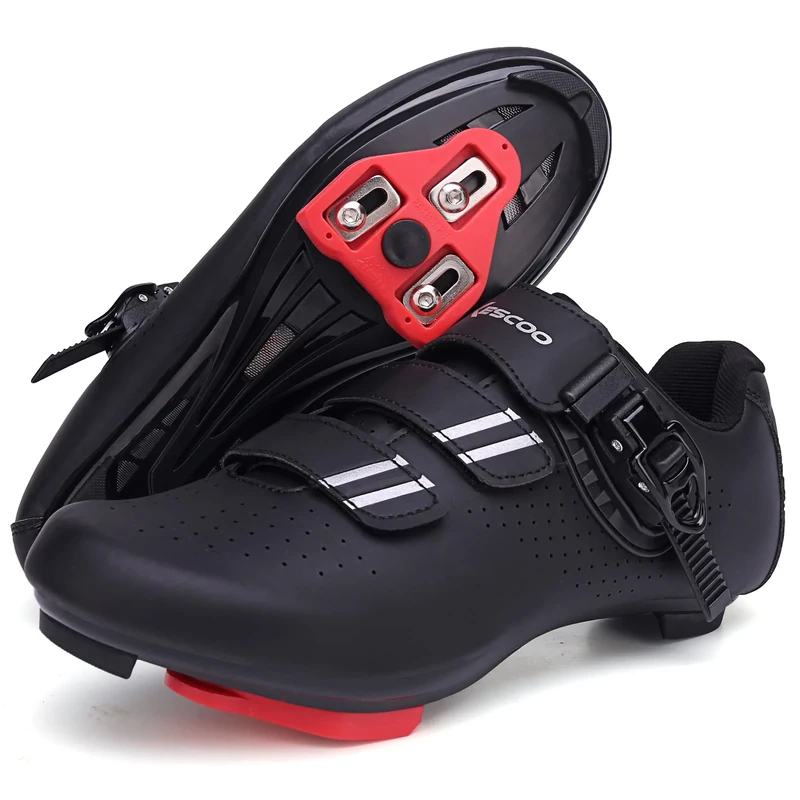 Cycling Shoes for Men Women Compatible with Peloton Bike Shimano SPD & Look ARC Delta for Indoor Spin Cycle Road Bike Shoes with Delta Cleats Pre-Installed, Black 10 - Image 1