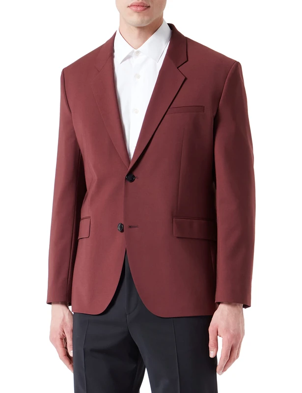 HUGO Men's Kris231X Jacket, Dark Brown204, 56