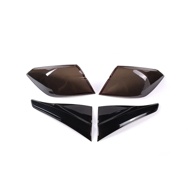 PIUGILH for 11th Gen Civic Tail Light Lamp Cover Guard Trim Frame Bezels for Honda Civic 2022,Smoke Black