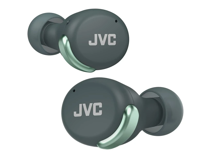 JVC HA-Z330T-G - Compact True Wireless Earphones, Active Noise Cancelling, Lightweight, Stylish Design, BT 5.2, Waterproof (IPX4), 21 Hours Playtime, Low Latency Mode for Games, (Green)