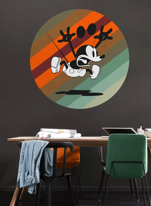 Komar Non-Woven Photo Wallpaper Self-Adhesive - Mickey Mouse Up and Away - Size 125 x 125 cm (W x H) - Disney, Children's Room, Wallpaper, Wall Tattoo