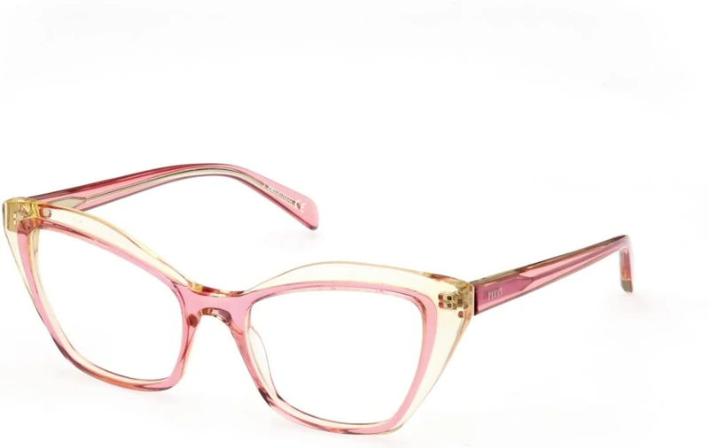 Emilio Pucci Eyeglasses EP 5197 074 Shiny Transparent Rose & Yellow