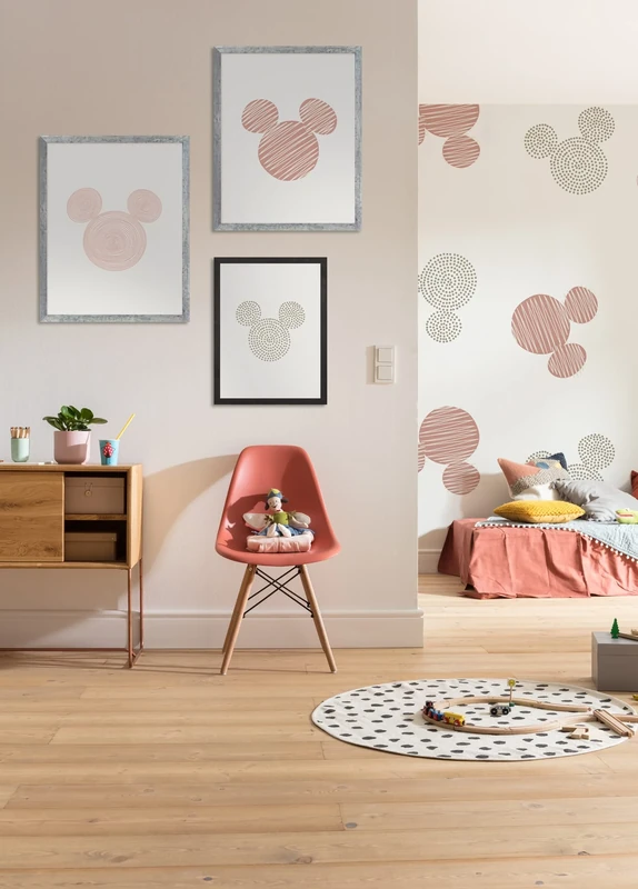 Komar Non-Woven Photo Wallpaper - Mickey's Cuties - Size 300 x 250 cm (Width x Height) - Disney Children's Room Wallpaper