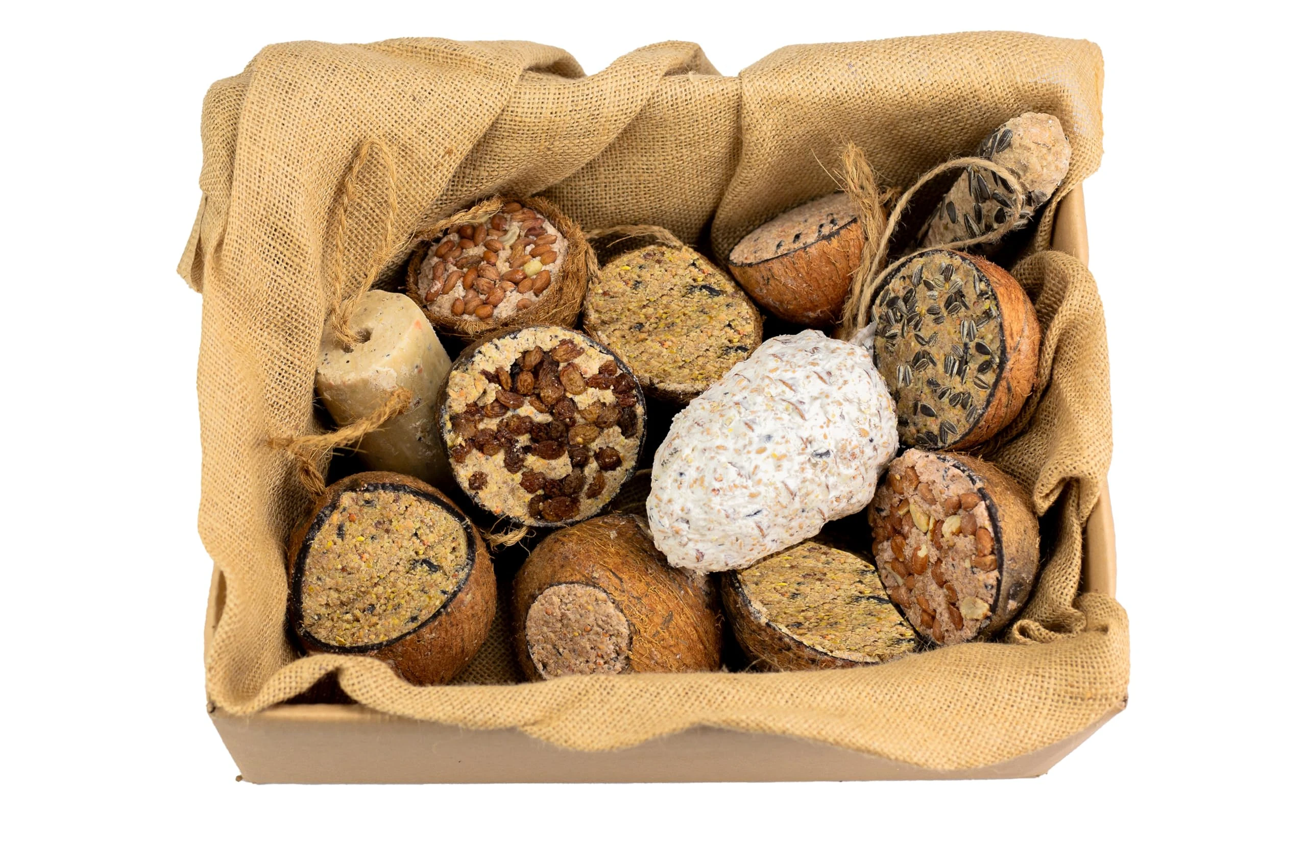 Chubby Pecka Pack Includes 12 Hanging Feeder Treats - Mix of Suet, Seed, Peanut & Mealworms Wild Bird Food