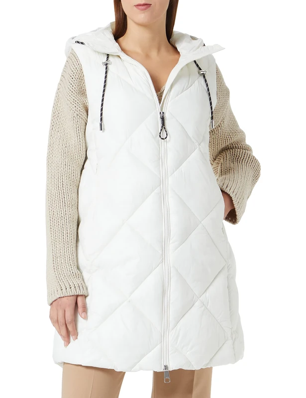 BOSS Women's C_Petrina Outerwear_Jacket, Open White118, 46