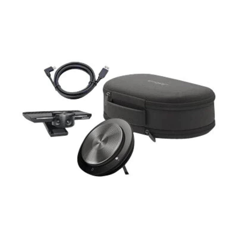 Jabra PanaCast Meet Anywhere Video Conference Bundle — Video Camera with 180° Panoramic-4K View Speak 750, UC Certified, Works with Zoom, Google Meet — 1m USB Cable and Travel Case