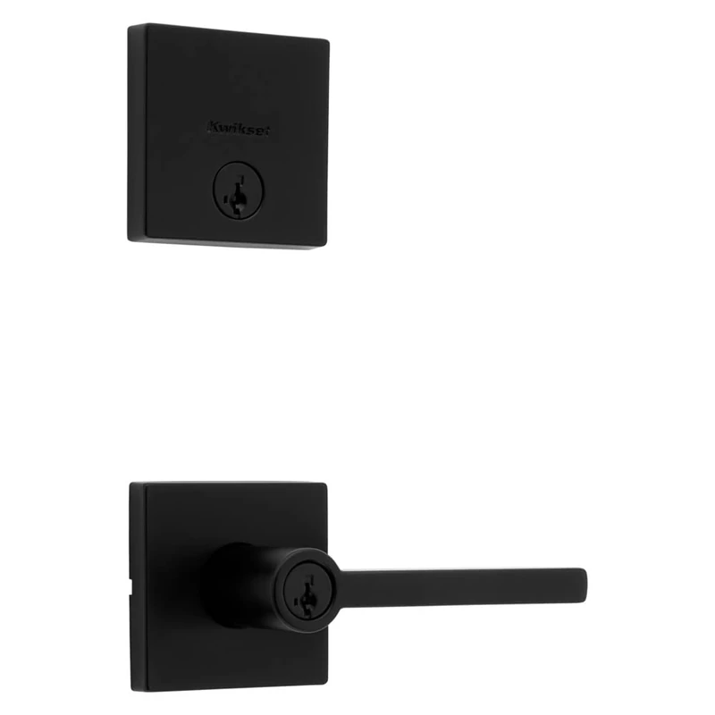 Kwikset Halifax Deadbolt Combo Pack - Matte Black