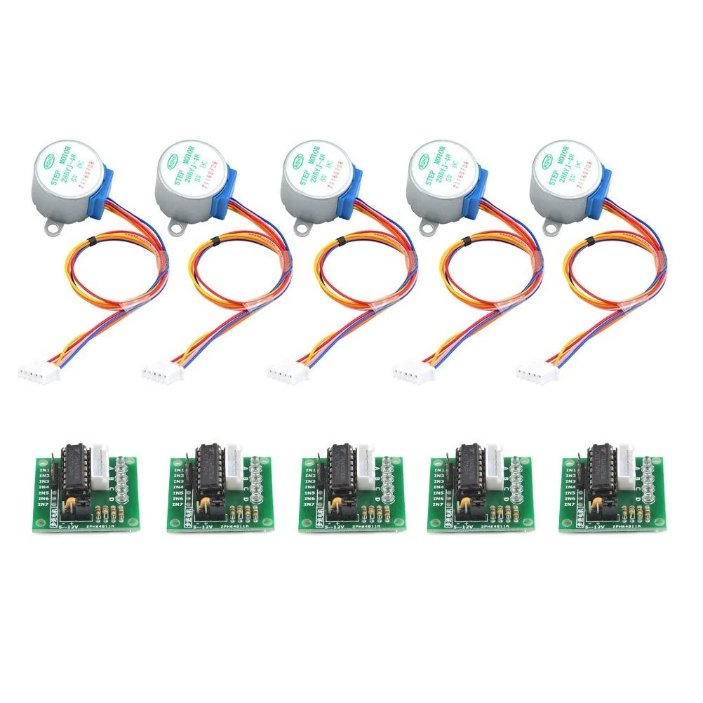 Fasizi 28BYJ-48 ULN2003 5V Stepper Motor + ULN2003 Driver Board for Arduino - 5pcs