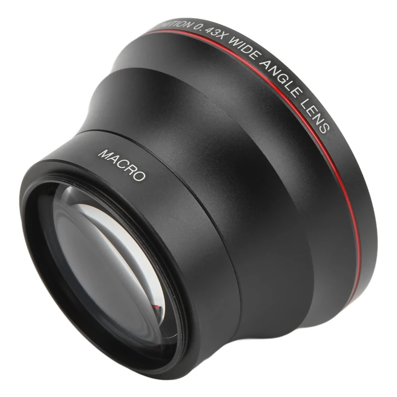 55MM 0.43x Professional HD Wide Angle Camera Lens, Optical Glass Coating Lens With Detachable Macro Lens, Compatible with All Lenses with 55mm Thread Diameter, for Portrait, Landscape Photography