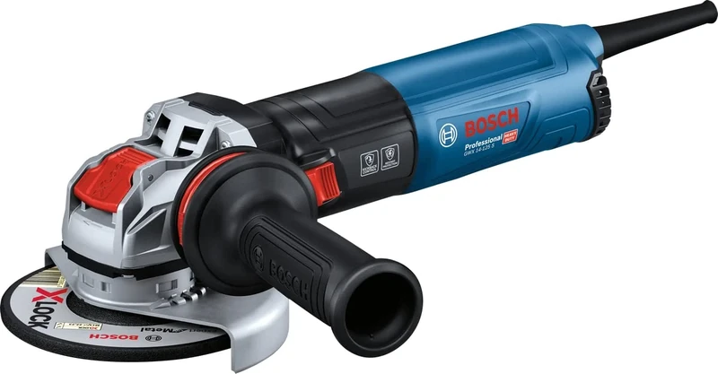 Bosch Professional Angle Grinder GWX 14-125 S with X-Lock (disc Diameter: 125 mm, Power 1400 W, Additional Handle, Protective Cover, partition Protective Cover)