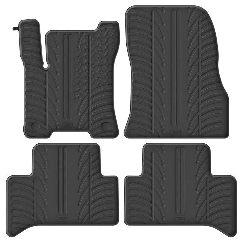 GLEDRING Set of rubber mats compatible with Mercedes EQA (H243) 2021 (T profile 4-piece + mounting clips)