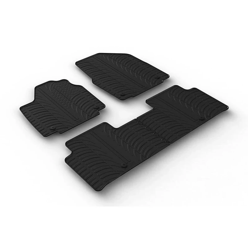 GLEDRING Set of rubber mats compatible with Kia EV6 2021 (T profile 4 pieces + mounting clips)