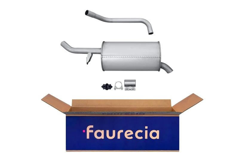 HELLA 8LD 366 034-871 Rear Muffler - Easy2Fit® Kit - Rear - two-piece - Kit with mounting parts - Image 1