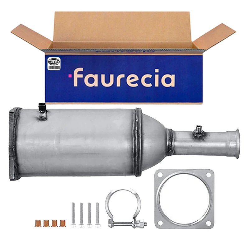 HELLA 8LG 366 070-981 Diesel particulate filter - Easy2Fit® Kit - Euro 4 - one-piece - Kit with mounting parts - Cordierite (Mostly long distance travel)