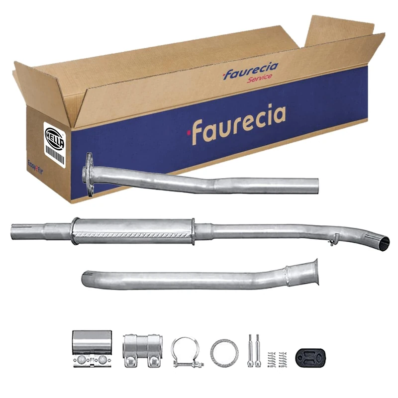 HELLA 8LC 366 024-941 Centre Muffler - Easy2Fit® Kit - Centre - three-piece - Kit with mounting parts - Image 1