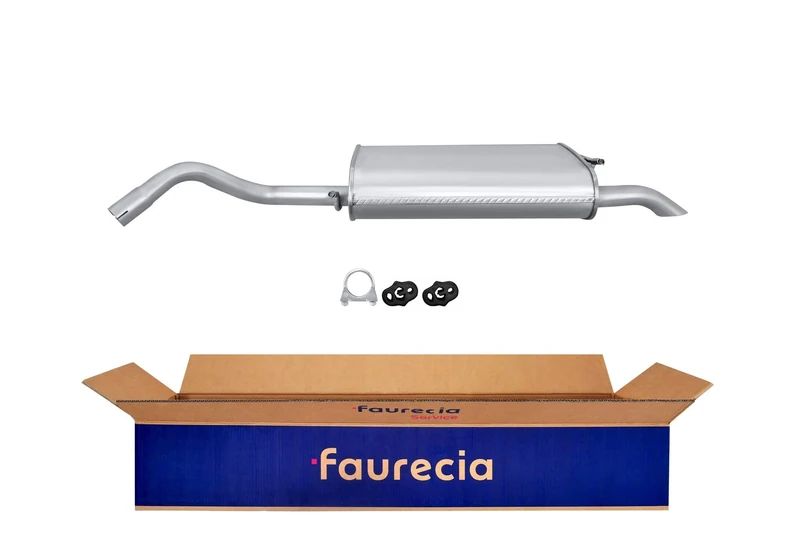 HELLA 8LD 366 029-991 Rear Muffler - Easy2Fit® Kit - Rear - one-piece - Kit with mounting parts - Image 1
