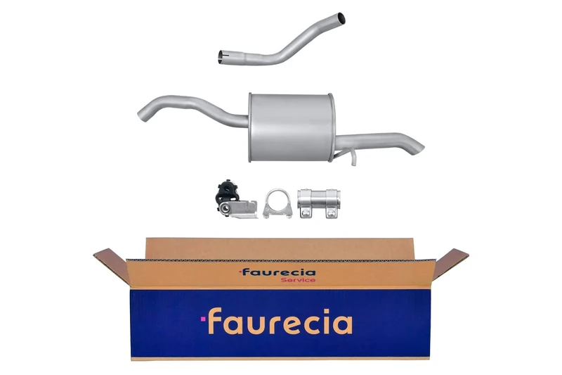 HELLA 8LD 366 034-971 Rear Muffler - Easy2Fit® Kit - Rear - two-piece - Kit with mounting parts