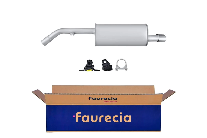 HELLA 8LD 366 032-661 Rear Muffler - Easy2Fit® Kit - Rear - one-piece - Kit with mounting parts