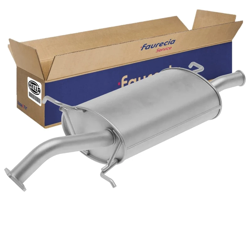 HELLA 8LD 366 036-011 Rear Muffler - Easy2Fit® Kit - Rear - one-piece - Kit with mounting parts