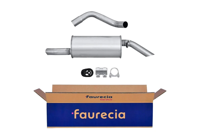 HELLA 8LD 366 029-811 Rear Muffler - Easy2Fit® Kit - Rear - two-piece - Kit with mounting parts