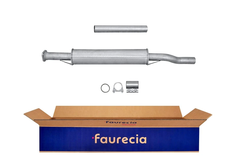 HELLA 8LB 366 022-791 Front Muffler - Easy2Fit® Kit - Front - two-piece - Kit with mounting parts