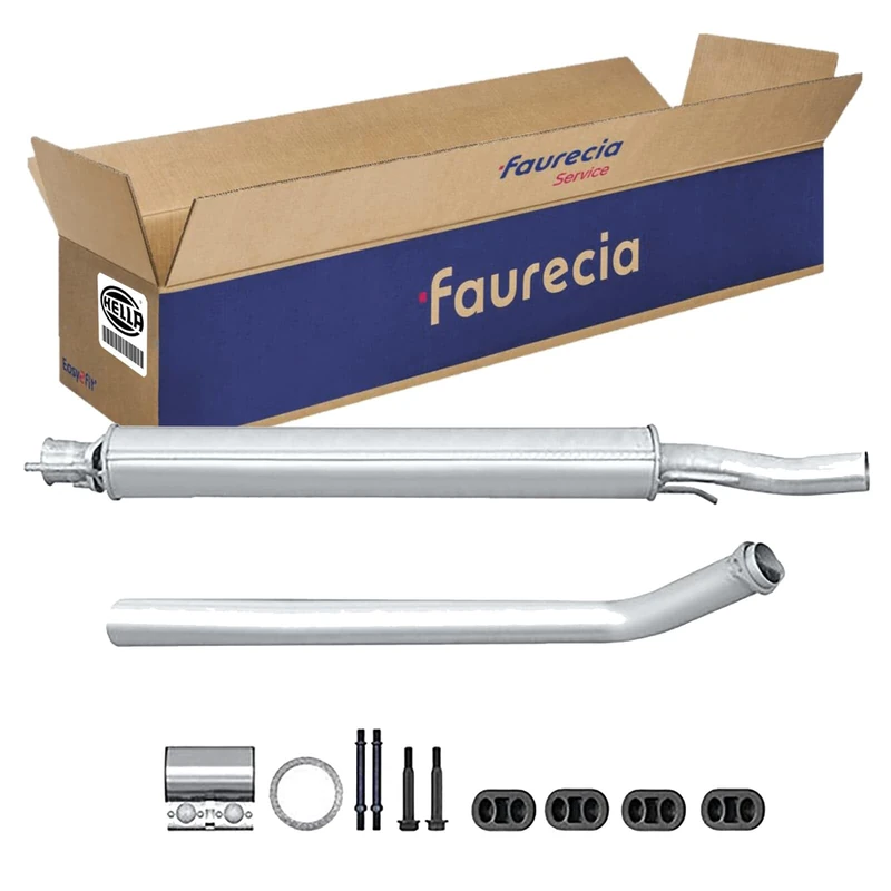 HELLA 8LC 366 024-761 Centre Muffler - Easy2Fit® Kit - Centre - two-piece - Kit with mounting parts - Image 1