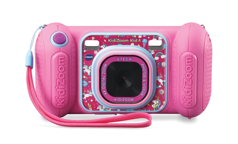 VTech KidiZoom Kid 4 Pink - Children's Camera with Games and Parental Control - For Children Aged 4-8 Years