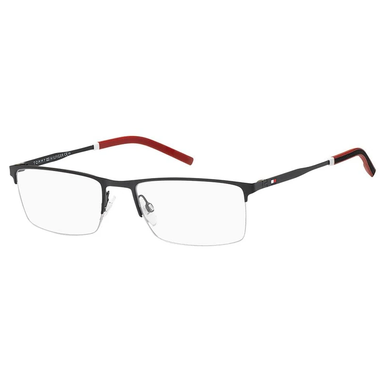 Tommy Hilfiger TH 1830 Rectangular Eyeglasses for Man, 56 mm Size, Matte Black - Image 1