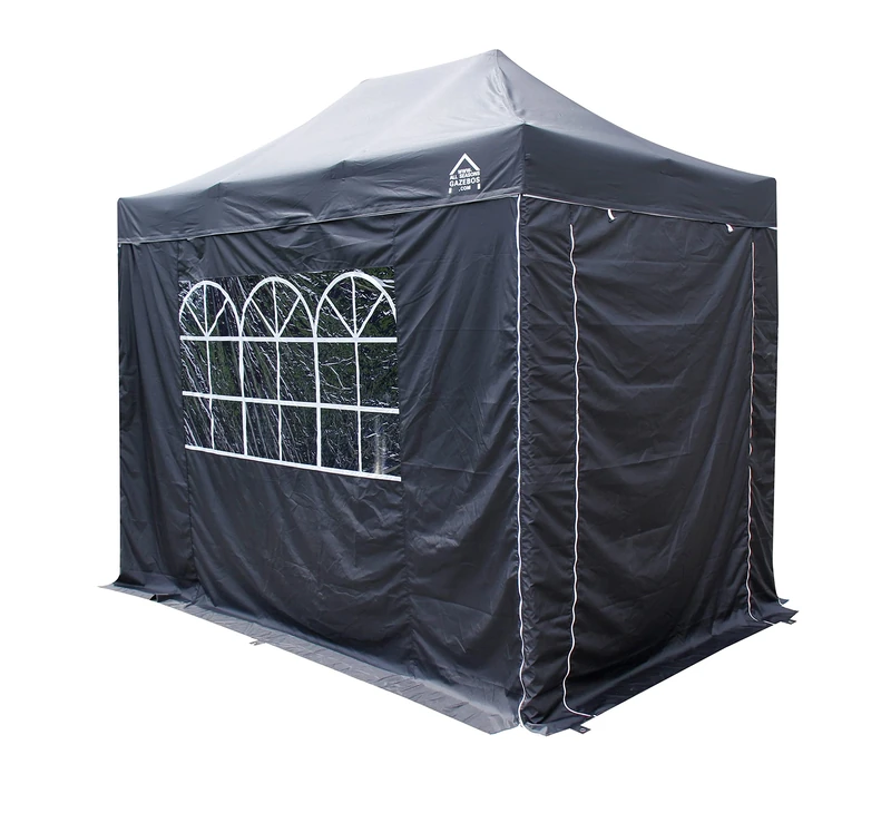 All Seasons Gazebos Heavy Duty, 3x2m Pop up Gazebo with 4 x Fully Waterproof Superior Side Walls Black (3x2SuperiorPackageBlack)
