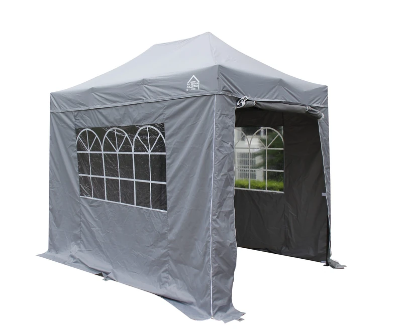 All Seasons Gazebos 3x2m Waterproof Pop Up with Premium Side Walls & Accessories | Heavy Duty, High-Grade Materials (Metallic Grey)