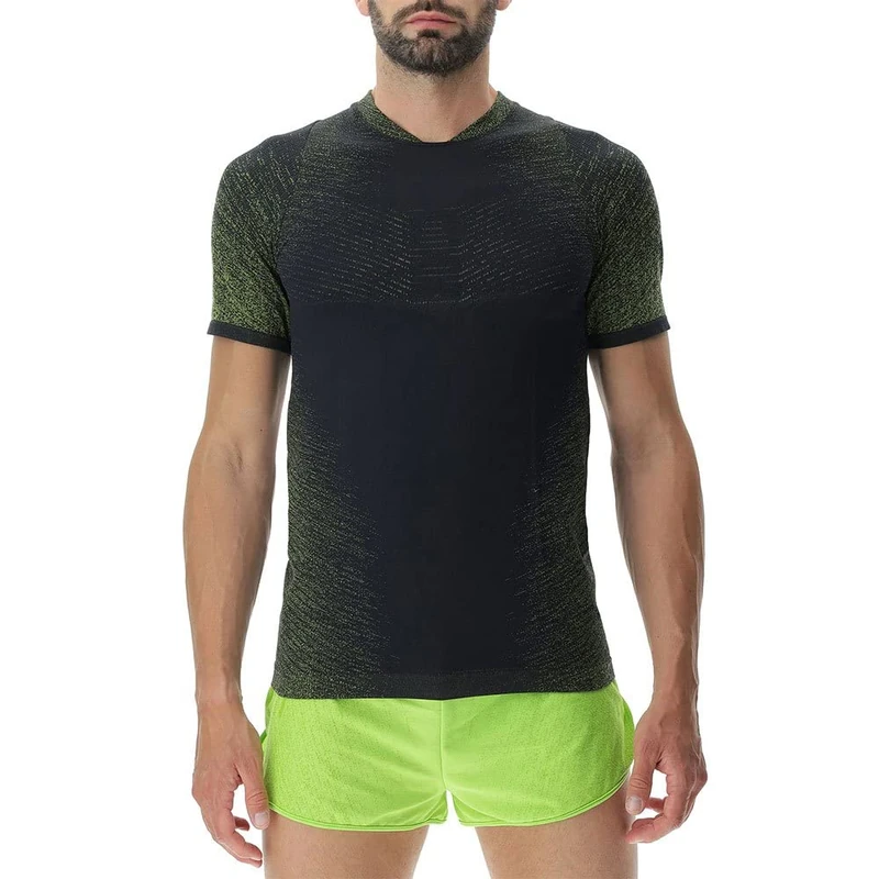 UYN O102337 Running EXCELERATION OW SH_SL T-Shirt Men's Black/Lime L