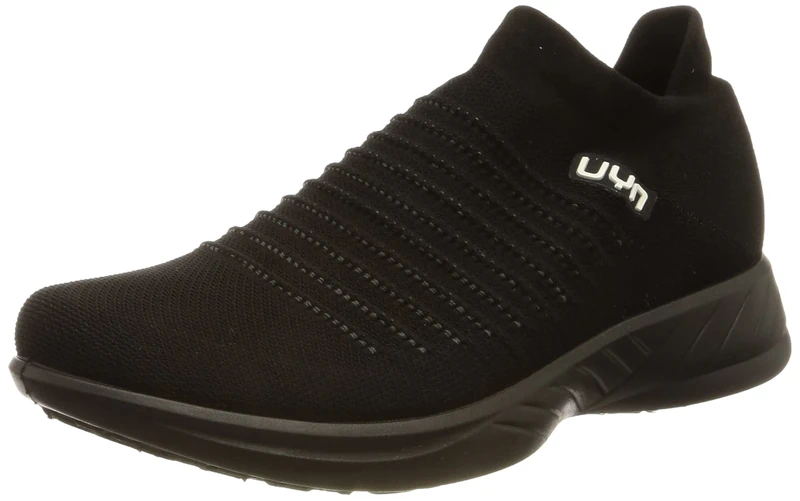UYN Men's ECOLYPT Black Sole Sneaker, 12 UK