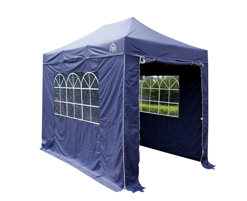 All Seasons Gazebos 3x2m Waterproof Pop Up with Premium Side Walls & Accessories | Heavy Duty, High-Grade Materials (Navy Blue)