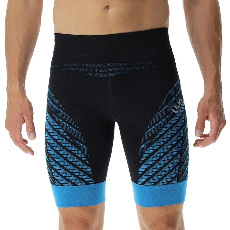 UYN O102378 Running ULTRA1 OW Shorts Leggings Men's Black/Atlantic L