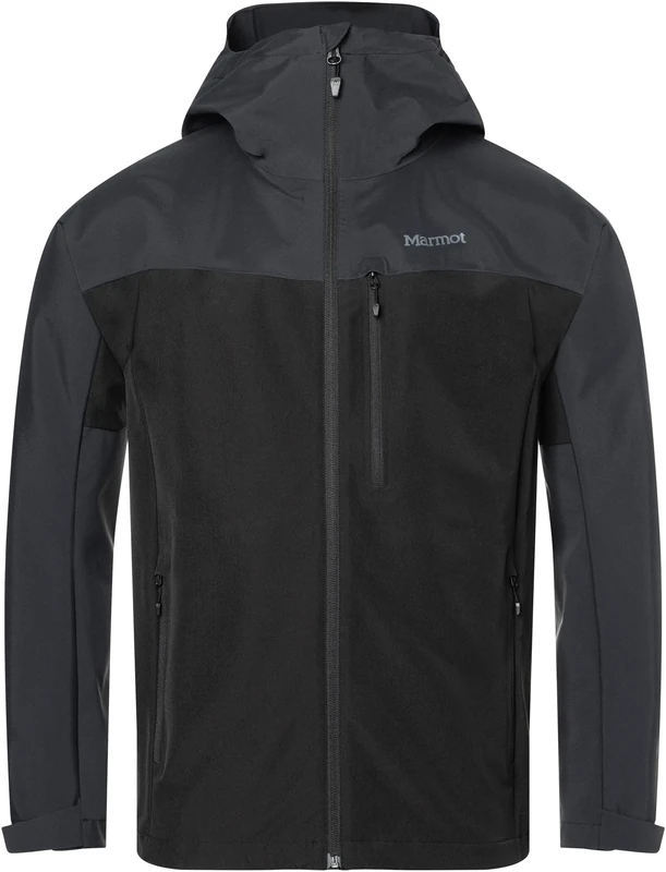 Marmot Men's ROM Softshell Jacket, Functional Outdoor Jacket, Water-Repellent Black