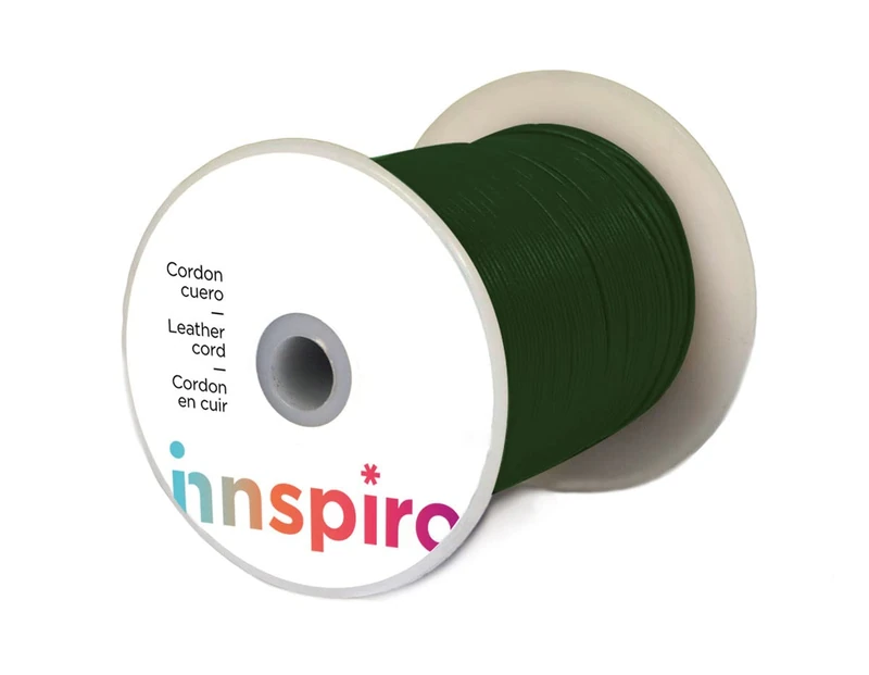 Natural Leather Cord Green 1 mm. 100 m.