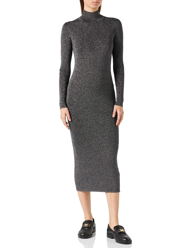 HUGO Women's Sotellette Knitted_Dress, Black 1, L