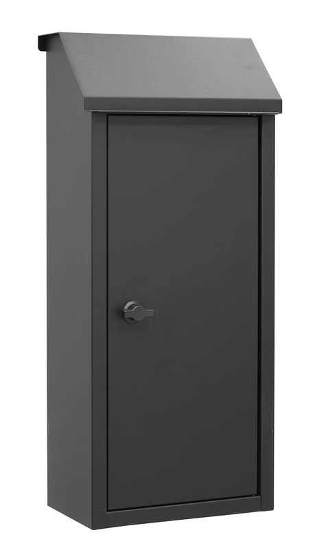 Mail Box Newspaper Box with Knob Bread Bin Large Capacity Vertical Mailbox for Post Press Advertising Black