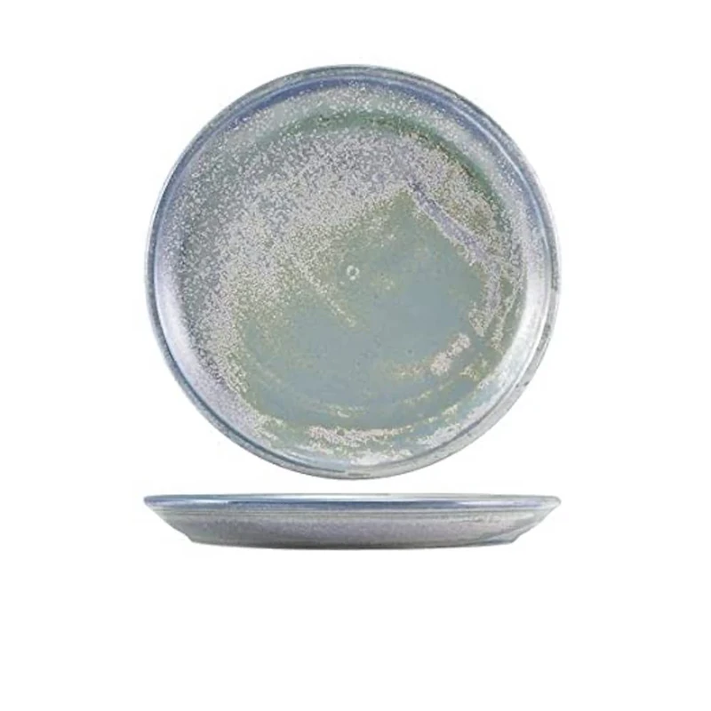 Genware Terra Porcelain Seafoam Coupe Plate, 24cm, CP-PSF24, Pack of 6
