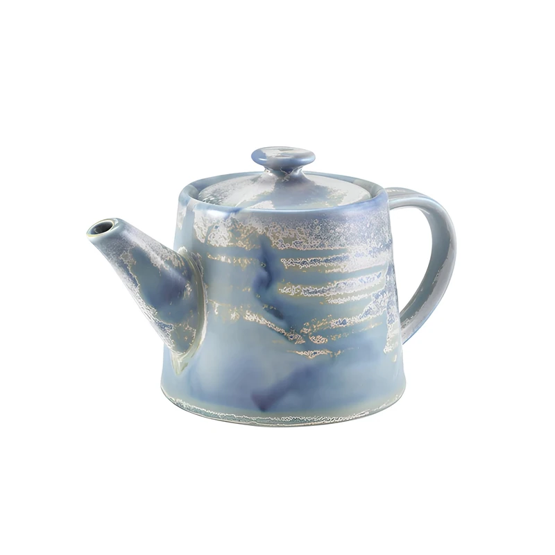 Genware TP-PSF50 Terra Porcelain Teapot, Seafoam, 500 mL Capacity, Pack of 6