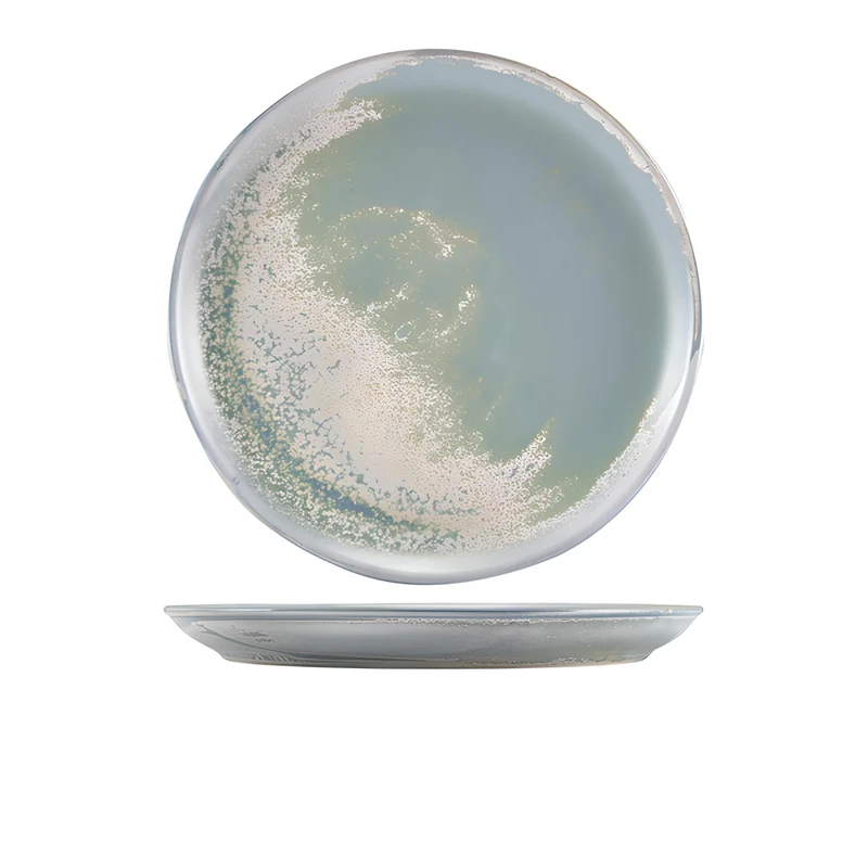 Genware Terra Porcelain Seafoam Coupe Plate, 27.5cm, CP-PSF27, Pack of 6