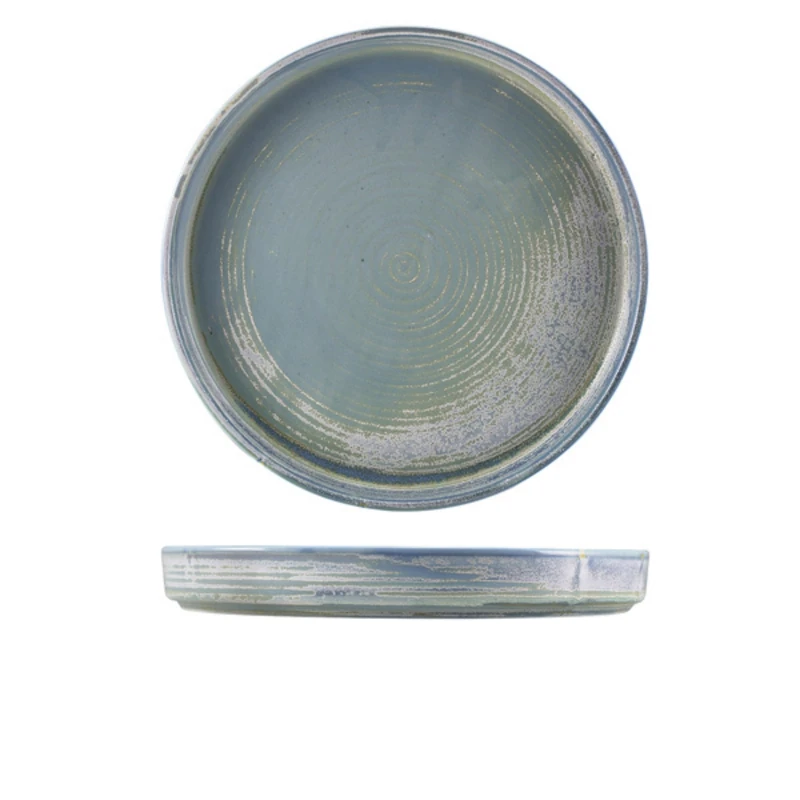 Genware Terra Porcelain Seafoam Presentation Plate, 26cm, PR-PSF26, Pack of 6