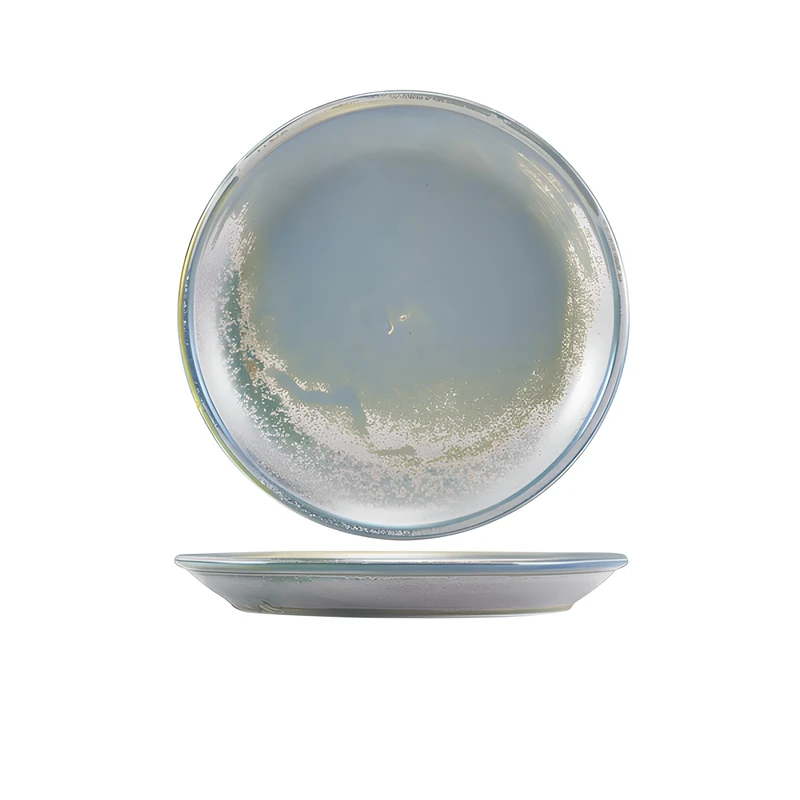 Genware Terra Porcelain Seafoam Coupe Plate 19cm, CP-PSF19, Pack of 6