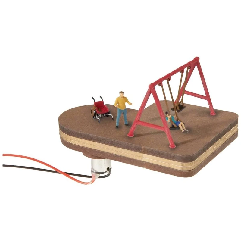 Noch® Micro-Motion Swing, Children's Playground Model, Movable Play Device for Gauge H0, Perfect for Dioramas