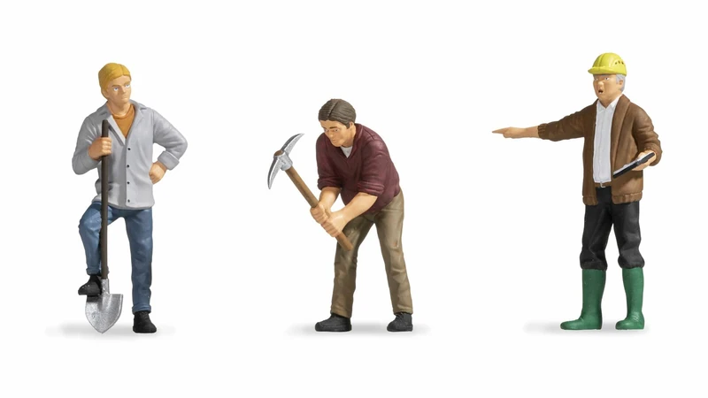 NOCH 17330 Construction Worker Figures - Multi-Colour