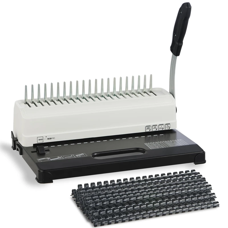 Binditek Binding Machine, 19-Hole, 450 Sheets, Comb Binder Machines with 100 PCS 1/2" Comb Spines, for Letter Size, A5 or Smaller Sizes - Image 1